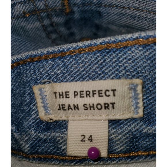 Madewell Women's The Perfect Jean High Rise Distressed Shorts Light Wash  Sz 2 - Picture 8 of 11